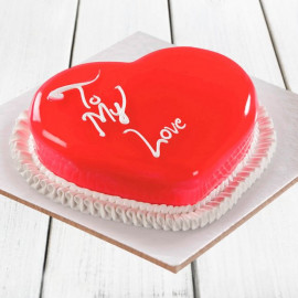 Heart Shape Strawberry Cake