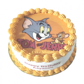 Tom and Jerry Photo Cake