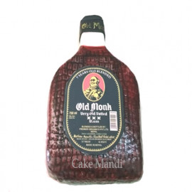 Old Monk Rum Bottle Shape Cake