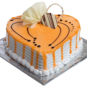 Butterscotch Heart Shape Cake