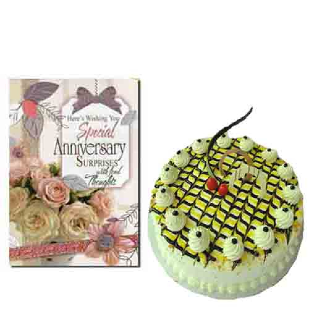Butterscotch Cake and Anniversary Card