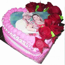 Heart Shape Designer Photo Cake