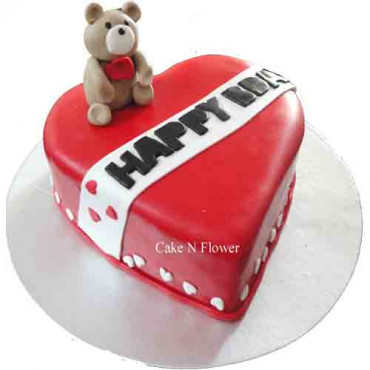 Red Heart shape cake