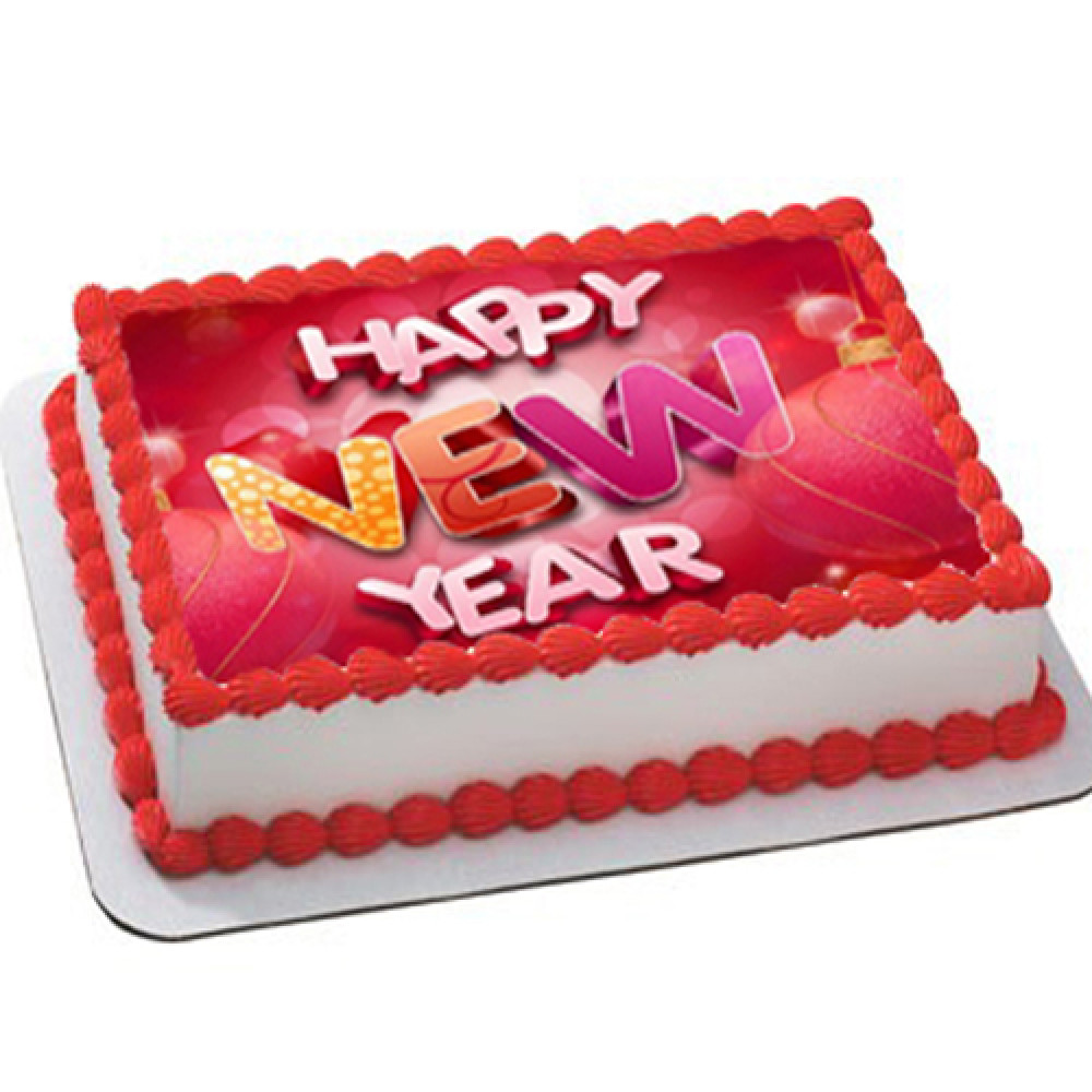 New Year Photo Cake