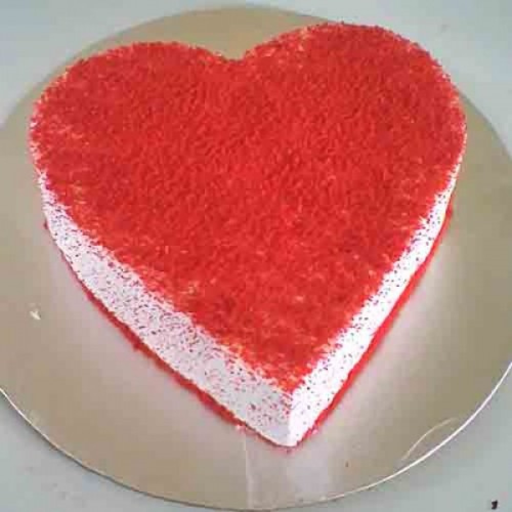 Heart Shap Red Velvet Cake